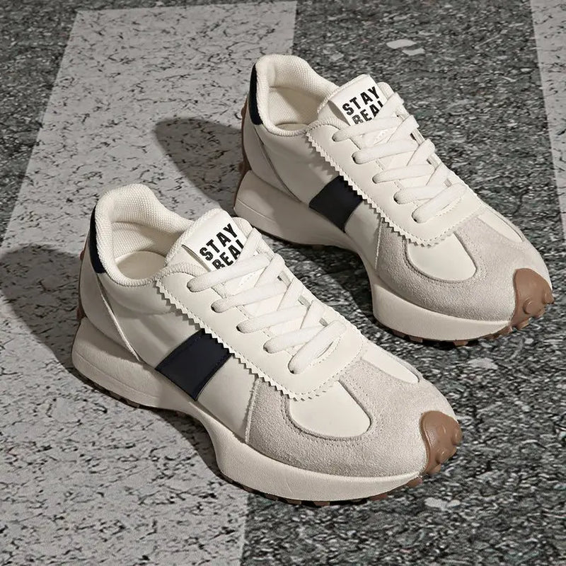 Women'S Fashion Low-Top Sneakers | Breathable Casual Trainers & Non-Slip Walking Shoes. Comfortable Lace-Up Round-Toe Footwear for Daily Wear & Gym
