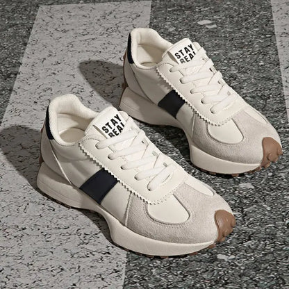 Women'S Fashion Low-Top Sneakers | Breathable Casual Trainers & Non-Slip Walking Shoes. Comfortable Lace-Up Round-Toe Footwear for Daily Wear & Gym